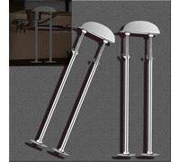 UYSSJTGAZ Adjustable Kitchen Sink Brackets, Drill Undermount Support Pole, Bathroom Basin Legs Stainless Steel Repair Kit 2 Pcs(H 41-51cm(16"-20"))