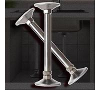 UYSSJTGAZ Heavy Duty Undermount Sink Brackets, Adjustable Bathroom Basin Support Poles, Stainless Steel Kitchen Legs Repair Kit Cabinet Furniture 2 Pcs(Height 46-60cm(18"-23.6"))