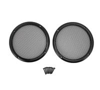 UYSTDMXKA 2PCS Car Speaker Grill Cover, Universal Metal Round Speaker Guard, 169mm Diameter Aluminum and Iron Mesh Protector with Screws, Easy Install for Home Theater, Boat and Car Speakers (Black)