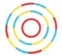 UYSTDMXKA Golf Practice Target Rings, Silicone Golf Putting Training Tools, 3 in 1 Colorful Thin Golf Chipping Target Circles with Large Medium Small Rings for Indoor Outdoor Practice