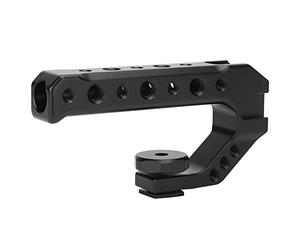 UYSTDMXKA UURIG R005 Universal Camera Hand Grip with Three Cold Shoe Mounts, Aluminum Alloy Handle with 1/4'' and 3/8'' Threaded Holes for DSLR Mirrorless Cameras