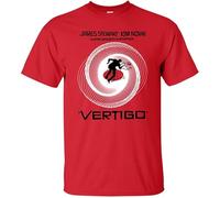 uYTC81 Vertigo Alfred Hitchcock Stewart Kim Novak Retro 1950's Mid-Century 3XL Black