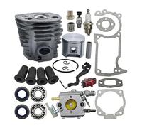 UYTGFO Fit for H-u-s-q-v-a-r-n-a 55 51 Chainsaw Compression Release Value Plug 46MM Cylinder Piston Carburetor AV Buffer Choke Rod Gaskets Kit