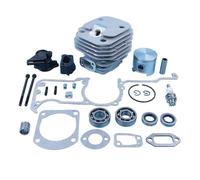 UYTGFO Fit for Jonsered 630 625 Chain Saw Oil Seal Carb Bolt Intake Spacer Spare Parts 48mm Cylinder Piston Crank Bearing Gaskets Kit