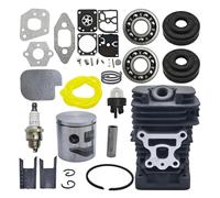 UYTGFO Fit for Poulan P3314 P3416 P3816 P3516PR with Spark Plug Primer Bulb Gasket Set Carb Kit Chainsaw 41mm Cylinder Piston Kit