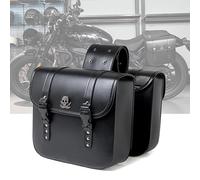 UYTKTN 1 Pair Motorcycle Side Hanging Bag for Yamaha SR 400 2002-2022, Waterproof Luggage Storage Bag Expandable Motorbike Leather Panniers, Motorcycle Tool Frame Packages