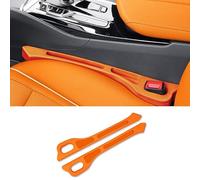 UYTKTN 2Pcs Car Seat Gap Filler for VW Volkswagen Golf 5 6 7 8 GTE GTI GTD Variant, Car Gap Filler Organiser Seat Spacer Slot Plug, Waterproof Seat Gap Plugs Leakproof Plugging Strips,D Orange