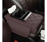 UYTKTN Car Armrest Cushion for Ford Mondeo’13 MK5 2013 2014 2015 2016, Car Armrest Center Console Pad, Car Armrest Storage Box Cover Protector with Tissue Box,D Coffee