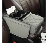 UYTKTN Car Armrest Cushion for Hyundai Veracruz 2007 2008 2009 2010 2011 2012 7seats, Car Armrest Center Console Pad, Car Armrest Storage Box Cover Protector with Tissue Box,C Grey