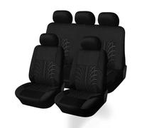 UYTKTN Car Seat Covers Full Set for Toyota Land Cruiser 2005-2010, Waterproof Breathable Front and Rear Car Seat Protector, Comfortable Full Surround Car Seat Cushion,A Black