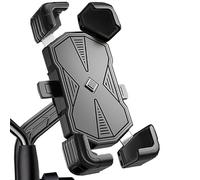 UYTKTN Motorcycle Phone Holder for Kawasaki J 125 2016-2020, 360° Rotation Anti-fall Waterproof Phone Holder Bike Phone Mount, for 5”-7.2” Mobile Phones,Rearview Mirror-B Black