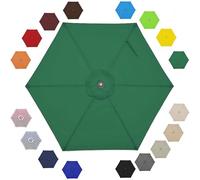 UYTOIZ 6.6ft/8.2ft/9ft/9.8ft Patio Umbrella Replacement Canopy For 6 Ribs,Market Umbrella Replacement Top Cover,Strong&Thick,Outdoor Table Parasol Canopy Cloth For Garden,Pool(Green,8.2ft/2.5m)