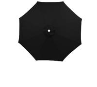 UYTOIZ 9ft/9.8ft Patio Parasol Canopy,Fade Resistant Beach Umbrella Replacement Cloth 8 Arms,Standard&Cantilever Polyester Fabric Replacement Umbrella Cover For Garden UV50+(Black,3.0m/9.8ft)