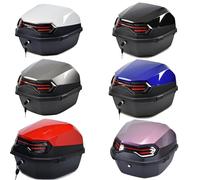 UYTOIZ Motorcycle Trunk Black Heavy Duty Motorcycle Top Case, Motorcycle Storage Box Carrier With Security Lock 41x40x30cm (LxWxH), For Storage Helmet Luggage Box (Color : Black, Size : 41x40x30cm)