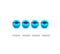 UYTRECH RC Crawlers Spare For Traxxas For Slash 4x4 For MJX H16 16207 1/10 4pcs Aluminum Wheel Hex Hub Adapter Mount 12mm Thickness 7mm RC Upgrade Parts(SKY BLUE)