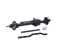 UYTRECH RC Front Rear Axles Set For Axial For SCX10 Pro 1/10 Pro CNC Integrated Aluminum Front Rear Straight Axles Set RC Crawler Complete Axles Upgrade Parts(Black,Front)