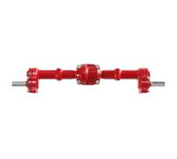 UYTRECH RC Front Rear Axles Set For MN For MN82 LC79 For MN78 98 99SV2 1/12 Full Metal Front And Rear Door Bridges Model Remote Control Car Upgrade Accessories And Parts(Red,Rear)