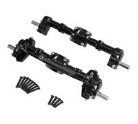 UYTRECH RC Front Rear Axles Set For MN For MN82 LC79 For MN78 98 99SV2 1/12 Full Metal Front And Rear Door Bridges Model Remote Control Car Upgrade Accessories And Parts(Black,Set)