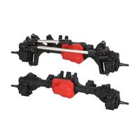 UYTRECH RC Front Rear Axles Set For TRX-4 1/10 RC Crawler Car Upgrade Complete Front Rear Straight Portal Axle Upgrade Accessories Black(1 set)