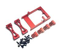 UYTRECH RC Parts For WPL C14 C24 B14 B24 1/16 Metal Servo Mount Bracket Beam Crossbeam Shock RC Car Kit Accessory Modified Replacement Parts(Red)
