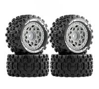 UYTRECH RC Toys DIY Spare For Arrma For Granite For Grom 4X4 RTR 1/18 4Pcs RC Wheels And Tires - Replacement Set Off-Road Upgrade(Grey)