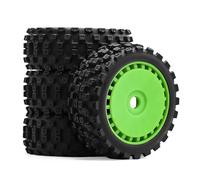 UYTRECH RC Toys DIY Spare For Arrma Typhoon Tr 1/8 4Pcs Scale RC Tires 17mm Hex - Monster Claw Chocolate Off-Road Upgrade Parts(Style 3 grren)