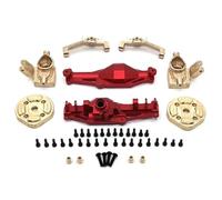 UYTRECH Rc Toys Models Parts For Mjx H12Y+ Metal Upgrade Front And Rear Axle Shell Brass Cup C For Seat Bridge Cover Remote Control Car Accessories(Red,Front)