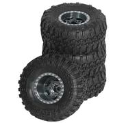 UYTRECH Rc Toys Models Parts For Trx4m For Bronco For Defender 1/18 4PCS 1.0" Wheels Hubs Tires Kit RC Car Upgrade Parts Repair Accessories(Silver)