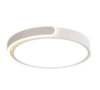 UYTTLHK Nordic Modern Round LED Ceiling Light Energy Saving 3 Color Dimming Recessed Lighting Fixture Simple Bedroom Ceiling Light for Bathroom Kitchen Balcony Aisle Living Room(Bianco,48cm)