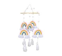 UYUME Chic Tapestry Wall Decor, Nordic Rainbow Wall Hanging, Handwoven Macrame Wall Decoration, Rainbow Tapestry Wall Decoration for Nursery Baby Bed (3) (Color : 2)