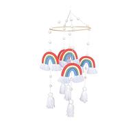UYUME Chic Tapestry Wall Decor, Nordic Rainbow Wall Hanging, Handwoven Macrame Wall Decoration, Rainbow Tapestry Wall Decoration for Nursery Baby Bed (3) (Color : 5)