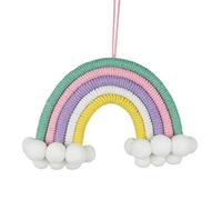 UYUME Chic Tapestry Wall Decor, Rainbow Macrame Rainbow Wall Hanging, Macrame Made of 5 Braided Cords, Wall Decoration, Children's Room (CH5-03) (Color : Ch5 21)