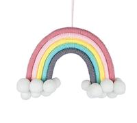 UYUME Chic Tapestry Wall Decor, Rainbow Macrame Rainbow Wall Hanging, Macrame Made of 5 Braided Cords, Wall Decoration, Children's Room (CH5-03) (Color : Ch5 06)