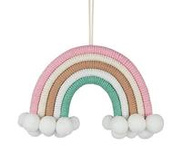 UYUME Chic Tapestry Wall Decor, Rainbow Macrame Rainbow Wall Hanging, Macrame Made of 5 Braided Cords, Wall Decoration, Children's Room (CH5-03) (Color : Ch5 20.)