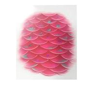 UYUME Temporary Tattoos Stickers, 2 Sheets Handpainted Mermaid Temporary Tattoo Sticker Pink Fish Scale Fake Tattoo Thigh Waist Art Large Tattoo