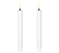 Uyuni - LED Mini Taper Candle Nordic White 2-pack, 1,3 x 13,8 cm - White
