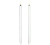 Uyuni - LED Mini Taper Candle Nordic White 2-pack, 1,3 x 25 cm - White