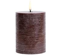 Uyuni - LED Pillar Candle 7,8 x 10,1 cm, Brown - Brown
