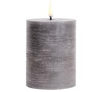 Uyuni - LED Pillar Candle 7,8 x 10,1 cm, Grey - Grey