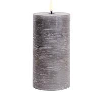 Uyuni - LED Pillar Candle 7,8 x 15,2 cm, Grey - Grey