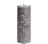 Uyuni - LED Pillar Candle 7,8 x 20,3 cm, Grey - Grey