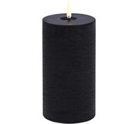 Uyuni - LED Pillar Candle Melted 7,8x15,2 cm, Forest Black - Forest Black