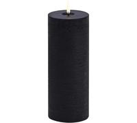 Uyuni - LED Pillar Candle Melted 7,8x20,3 cm, Forest Black - Forest Black