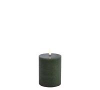 Uyuni - LED Pillar Candle - Olive Green, Rustic - 8 x 10 cm (UL-PI-DG-C78010)