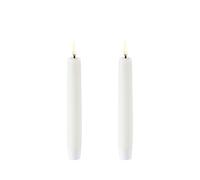 Uyuni - LED Taper Candle Nordic White 2-pack, 2,3x15,5 cm - White
