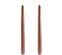 Uyuni - LED Taper Candle 2,3 x 25,5 cm, Caramel - Caramel