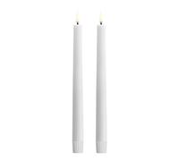 Uyuni - LED Taper Candle 25,5 cm 2-pack, Nordic White - White