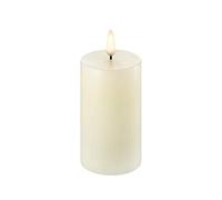 UYUNI Lighting | Flameless LED Battery Operated Pillar Candle | 5.8 x 10.1cm | Ivory