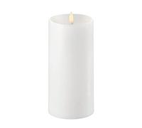 UYUNI Lighting | Flameless LED Battery Operated Pillar Candle | 7.8 x 15.2cm | Nordic White