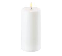 UYUNI Lighting | Flameless LED Battery Operated Pillar Candle with 2 x C Batteries | 7.8cm x 15.2cm | Nordic White